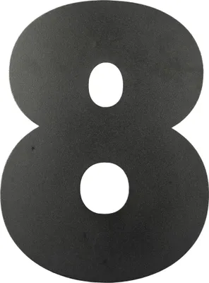 Immagine prodotto di Numero civico nero 15 cm numero 8 - Al pezzo