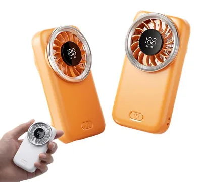 Produktbild von Mini Ventilator tragbar, leistungsstarker Taschenventilator mit 11000 RPM & 5 Geschwindigkeiten, USB-C Handventilator für Sommer