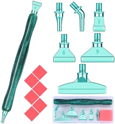 Produktbild von 5D Boorpen Metall Grün Ersatzkopfen Set