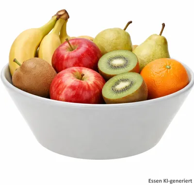 Produktbild von Servierschüssel grau 2L Ø25cm Porzellan Salatschale Obstschüssel