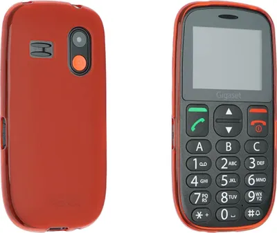 Immagine prodotto di caseroxx cover protettiva in TPU compatibile con Gigaset GL395, custodia in gomma per cellulare rossa