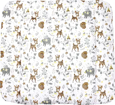 Produktbild von TupTam Baby Wickeltischauflage mit Baumwollbezug Gemustert, Farbe: Wilde Tiere, Größe: 75 x 85 cm