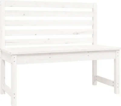 Immagine prodotto di Panchina da giardino bianca 109 cm in legno di pino massiccio