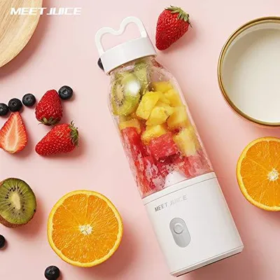 Tragbarer Mini-Blender, USB-wiederaufladbar, 500 g, weiß