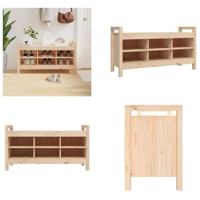 vidaXL Lavica do predsiene 110x40x60 cm z masívneho borovicového dreva - lavica do predsiene - lavica do predsiene - sedacia lavica