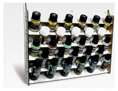 Produktbild von Wandregal für Modellbaufarben, 28 Fläschchen, 1 Stück