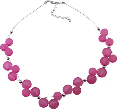 Produktbild von Steuer Modeschmuck Collierkette Metall 50+8cm pink 445050077