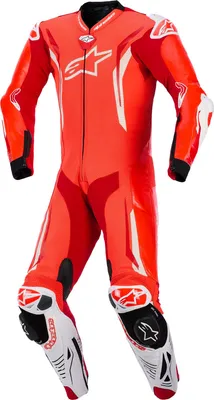 Produktbild von Alpinestars GP Tech V5 perforierte 1-Teiler Motorrad Lederkombi, rot/weiß, 54