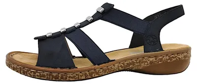 Immagine prodotto di Scarpe da donna Rieker, sandali bassi, blu, per il tempo libero