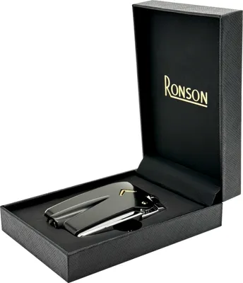 Produktbild von RONSON PREMIER VARAFLAME SCHWARZ Gasfeuerzeug
