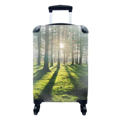 Produktbild von MuchoWow® Koffer Handgepäck Trolley Rollkoffer Kleine Reisekoffer mit 4 Rollen - Bäume - Natur - Wald - Cabin Size < 55x40x23 cm & 55x40x20 cm - Fotokoffer - Kabinenkoffer - Boardgepäck - Reise-Box - Reisekoffer - Reisegepäck - Koffer mit Bild - Trolley für Kinder