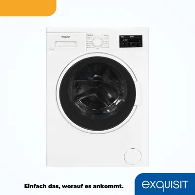 Produktbild von Exquisit Waschtrockner WT8614-060D weiss | 8kg Fassungsvermögen | 1400 U/Min | Kurzprogramm | Startzeitvorwahl | Display