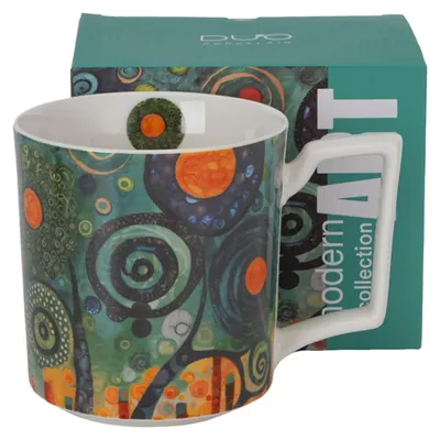Produktbild von DUO Jumbo Becher 750 ml MODERN TWISTED TREES New Bone China Porzellan