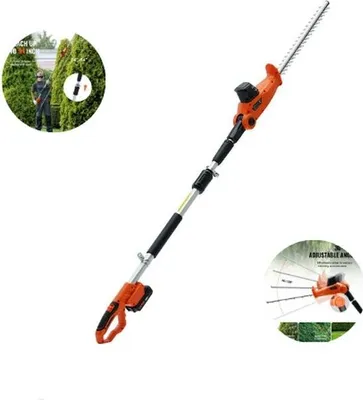 Obrázek produktu pro Teleskopické nůžky na živý plot - Výkonná 20V baterie s rychlonabíječkou - 46cm ocelová čepel - Dosah až 240 cm - Vhodné pro větve do průměru 16 mm - Nastavitelný úhel - Nízká hmotnost