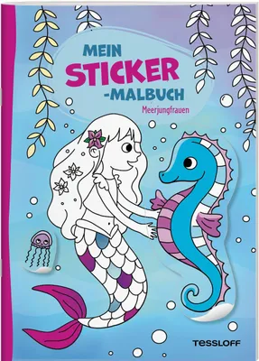 Produktbild von Mein Sticker-Malbuch. Meerjungfrauen