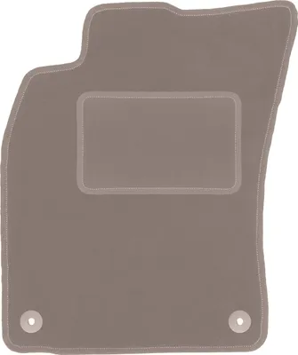 Produktbild von Fahrerfußmatte Velours beige passend für Audi A6 C6 FL (2006-2011, Limousine, Kombi, Avant) – mit Befestigungen – passgenau