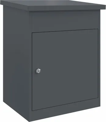 Image de vidaXL Boîte à colis avec rangement Anthracite 47,5 x 38 x 59 cm Acier