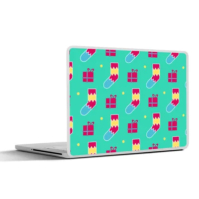 Produktbild von MuchoWow® Laptop Aufkleber Sticker Cover Socken - Geschenk - Schnittmuster 30x21 cm - Sticker für Laptop - Selbstklebend