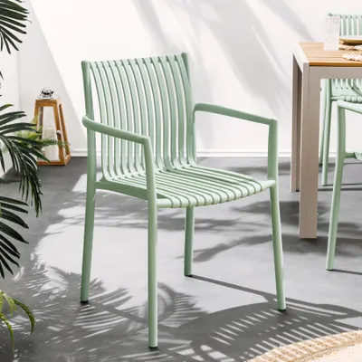 Produktbild von riess-ambiente In- und Outdoor Stuhl STUDIO ITALIA salbei stapelbar wetterfest Gartenstuhl Balkonstuhl