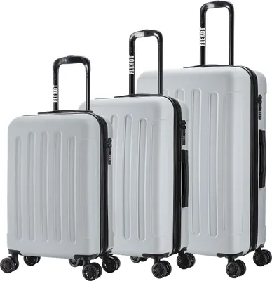 Immagine prodotto di Flexot® F-3045 |  Set di 3 valigie | con espansione a V | Grigio argento