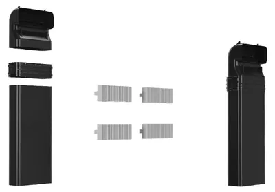 Produktbild von Siemens HZ9VDKE1, Montagesatz für Dunstabzugshaube, Schwarz, Kunststoff, Siemens, 1,7 kg, 400 mm