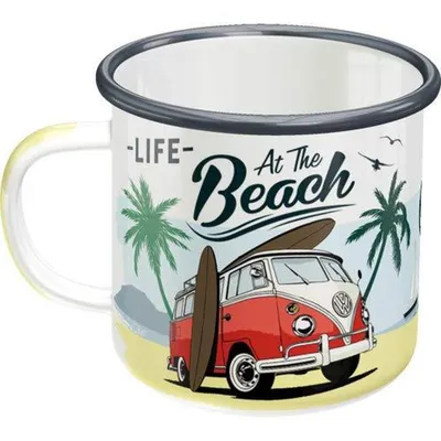 Obrázok produktu pre Nostalgic-Art - Smaltovaný hrnček - Volkswagen - VW Bulli - Pláž