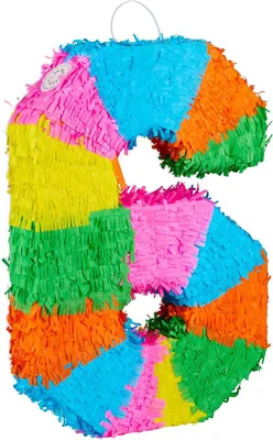Immagine prodotto di Pignatta per festa di compleanno - Numero 6 - Da appendere - Colorata
