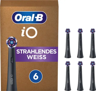 Produktbild von Oral B Zahnbürste Aufsteckbürsten Zahnpflege iO Strahlendes Weiss Reinigung Ultimativ 6 Stück
