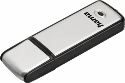 Produktbild von Hama USB-Stick Fancy, USB 2.0, 16 GB, Schwarz/Silber