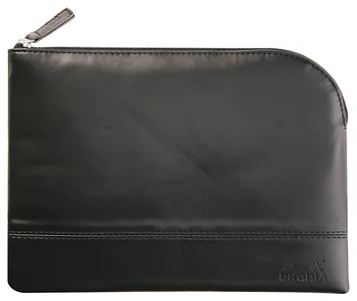 Productafbeelding van Rhodia Rhodiarama etui van kunstleer, met rits, 16x22 cm, zwart, artikelnummer 116623C