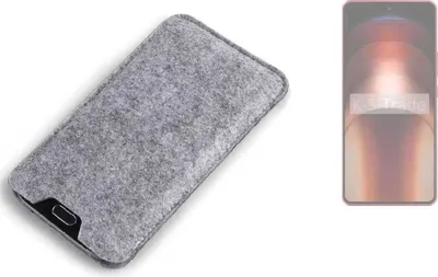 Produktbild von K-S-Trade Filz Handyhülle kompatibel mit Vivo iQOO Neo9s Pro Schutzhülle Filztasche Filz Tasche Case Sleeve Handy Hülle Filzhülle grau