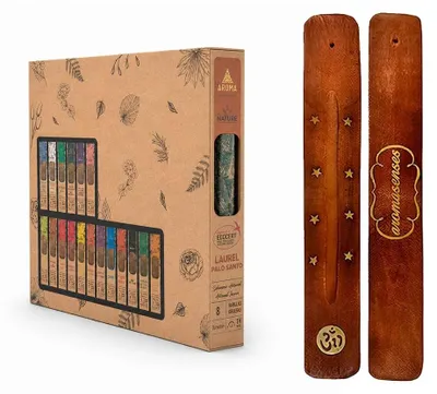 Immagine prodotto di Solidchoice - 12 confezioni di incenso naturale "Aroma Nature", bastoncini di alloro e palo santo
