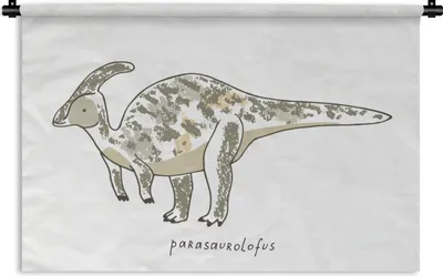 Produktbild von MuchoWow® Wandteppich Wandbehang Kinderzimmer - Parasaurolofus - Dinosaurier - Jungen - Mädchen - Kind 60x40 cm Tapisserie Dekoration Wandtuch - Wanddekorationen