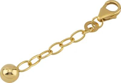Produktbild von 4cm Verlängerungskette 333 Gelb Gold Ankerkette mit Karabiner Verschluss