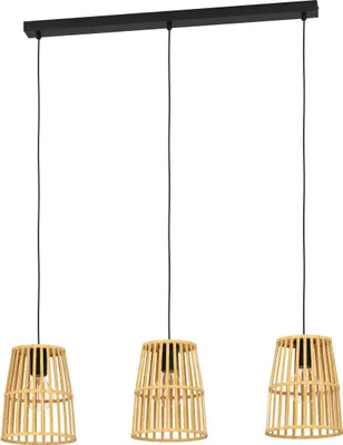 Produktbild von EGLO Pendelleuchte Eyam, 3-flammige Hängelampe über Esstisch, Esszimmerlampe, Hängeleuchte mit E27, 89 cm