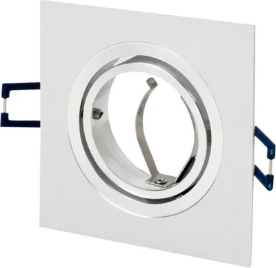 Produktbild von LEDOM Einbaustrahler max. 35W Spot schwenkbar IP20 Downlight eckig weiß gebürstet