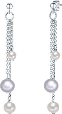 Produktbild von Valero Pearls Perlen-Ohrhänger Sterling Silber Süßwasser-Zuchtperle 60201341