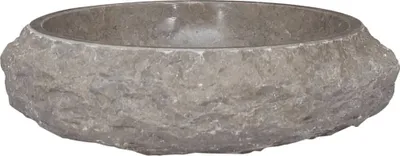 Produktbild von Waschbecken Grau Ø40x12 cm Marmor