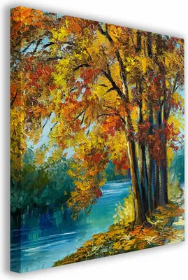 Zdjęcie produktu dla OBRAZ NA PŁÓTNIE 071 Nad rzeką 60x60cm