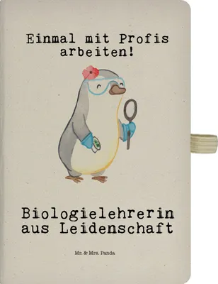 Produktbild von Mr. & Mrs. Panda Notizbuch A5 Biologielehrerin Leidenschaft - Transparent - Geschenk, Schreibheft, Grundschule, Biologie, Journal, Spruch, Kladde, Witzig, Reisetagebuch