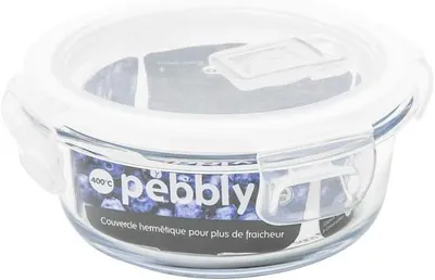 Imagen del producto de Recipiente de vidrio hermético, de 400 ml, 100% hermético, apto para horno, microondas y congelador