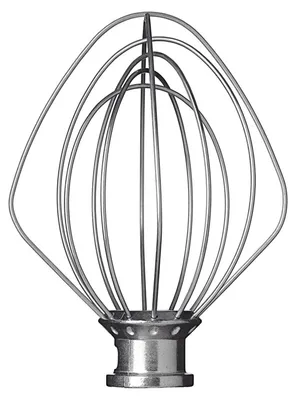 Zdjęcie produktu dla KitchenAid 5K452WW, Trzepaczka, Stal nierdzewna, Stal nierdzewna, KitchenAid CLASSIC 5K45SS, 125 mm, 190 mm