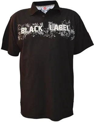 Produktbild von Übergrößen Designer Poloshirt HONEYMOON "Black Label" schwarz 4XL