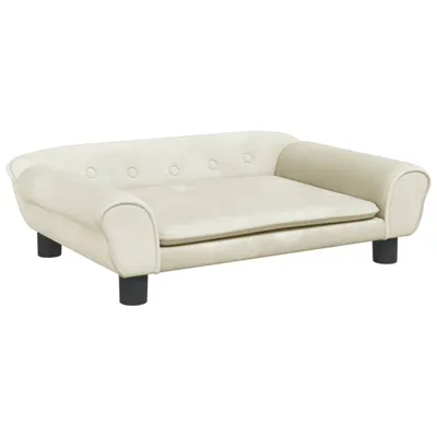 Produktbild von vidaXL Hundebett Creme 70x48x22 cm Samt
