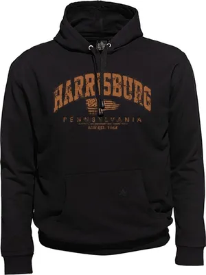 Produktbild von Übergrößen Kapuzen-Sweatshirt AHORN SPORTSWEAR Harrisburg orange Schwarz 6XL