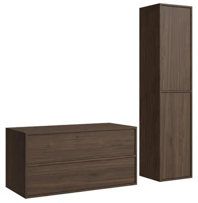 Immagine prodotto di Badplaats Mobile Sottolavabo Mali 100 cm - Noce - Mobile con Colonna