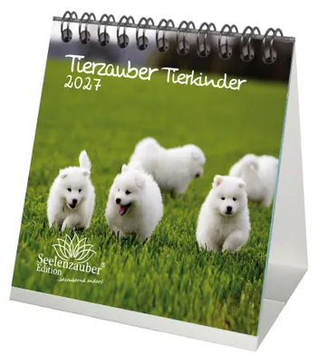 Produktbild von Tierkinderzauber Tischkalender 10x10cm für 2027 Tierbabys und Tierkinder - Seelenzauber