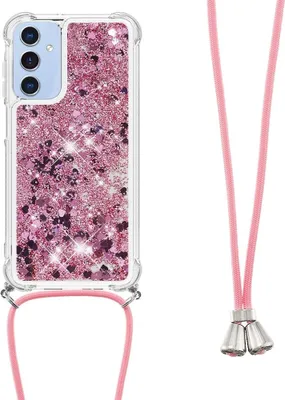 Produktbild von Samsung Galaxy A26 Hülle - Coverup Liquid Glitzer Back Cover mit Handykette - Roségold