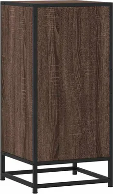 Productafbeelding van Dressoir 35,5x35x76 cm bewerkt hout en metaal bruin eikenkleur