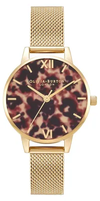 Productafbeelding van Olivia Burton dameshorloge, analoog, quartz, collectie Tortoiseshell met goudkleurige details
